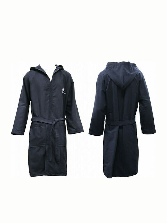 AlpinPro Nemo BRS14-BL Kids Swimming Bathrobe Black Microfiber