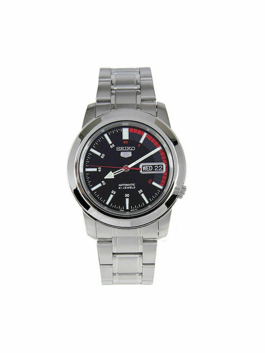 Seiko 5 Sports Men's Watch 38mm Automatic with Silver Metal Bracelet