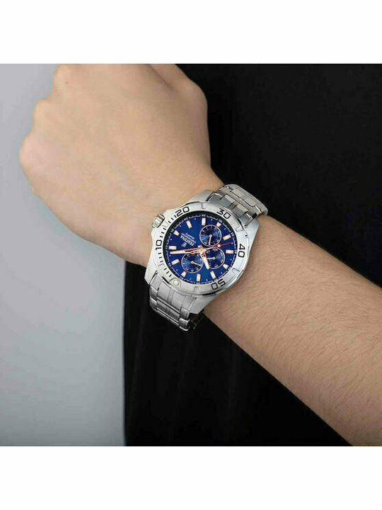 Festina Men's Watch 43mm Chronograph Battery with Silver Metal Bracelet