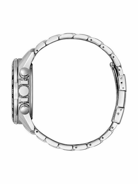 Citizen Ανδρικό Ρολόι 44mm Eco - Drive με Ασημί Μεταλλικό Μπρασελέ