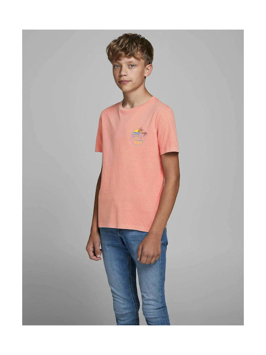 Jack & Jones Παιδικό T-shirt Ροζ