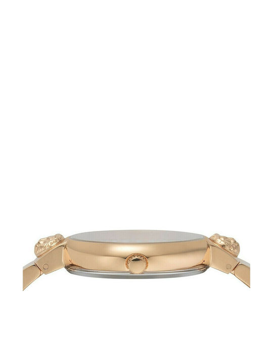 Versus by Versace Rue Denoyez Γυναικείο Ρολόι 34mm Μπαταρίας με Ροζ Χρυσό Μεταλλικό Μπρασελέ