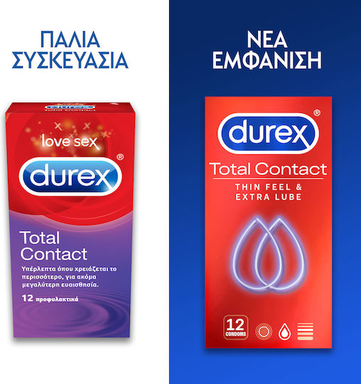 Durex Durex Total Contact Kondome 12 Stück 56mm Dünn für ein natürliches Gefühl
