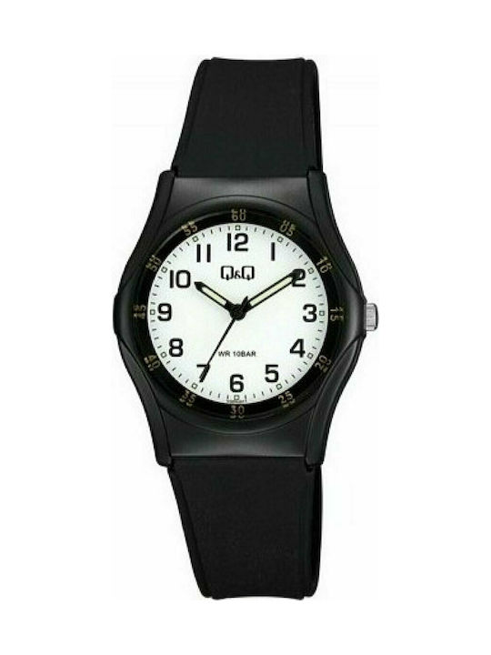 Q&Q Watch with Black Rubber Strap