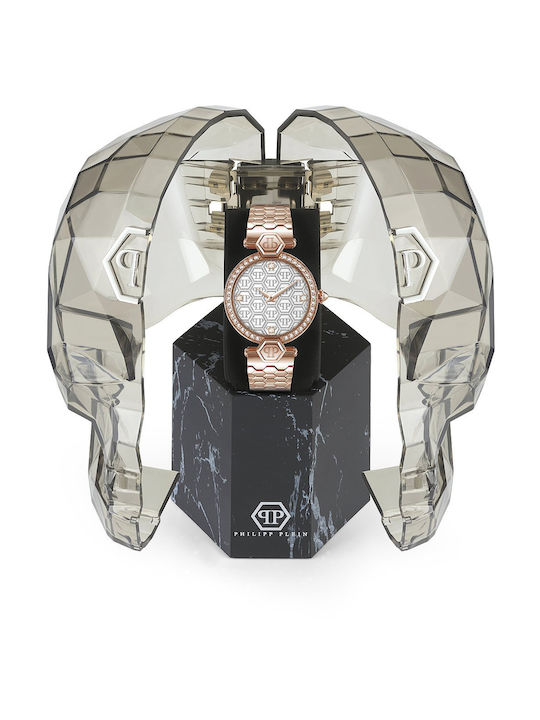 Philipp Plein Uhr mit Rose Gold Metallarmband