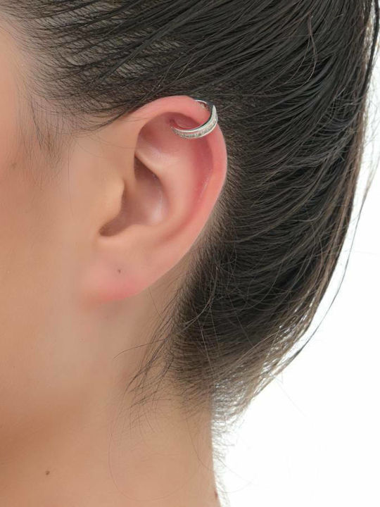 Oxzen Σκουλαρίκια Cuff από Ασήμι με Πέτρες Oxzen Σκουλαρίκια Cuff από Ασήμι με Πέτρες