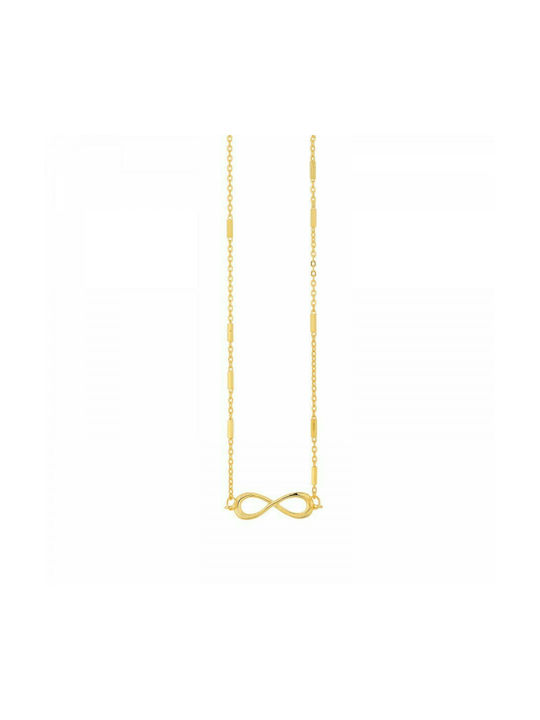 Prince Silvero Necklace Infinity from Gold Plated Silver