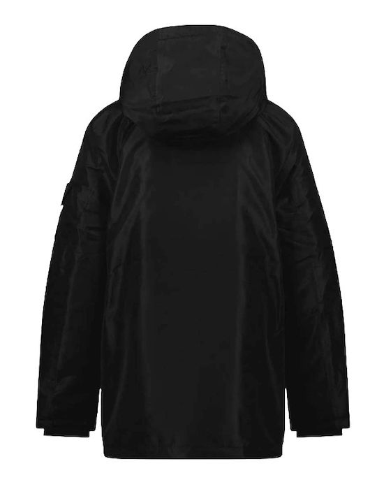 Kids' Parka Long with Hood Black