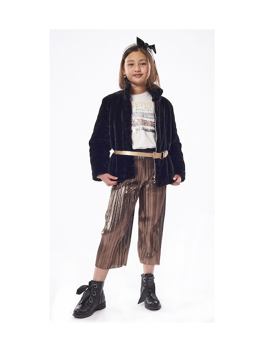 Evita Kids Fur short Black