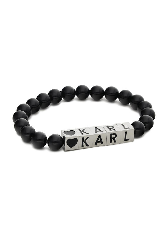 Karl Lagerfeld Bracelet K/Beads Karl Letters with design Heart made of Steel