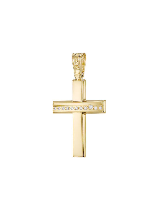 Triantos Gold Cross 14K with Chain