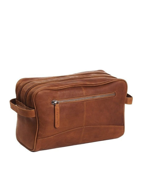 Toiletry Bag Stacey in Tabac Brown color 29cm