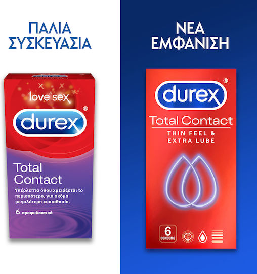 Durex Condoms Total Contact 6pcs 56mm Thin for Natural Feeling