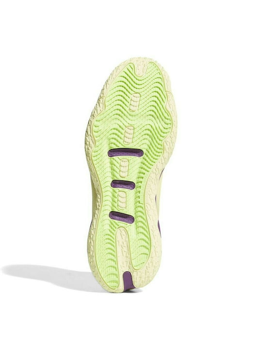 Dame 8 High Basketball Shoes Yellow Tint / Glory Purple / Signal Green