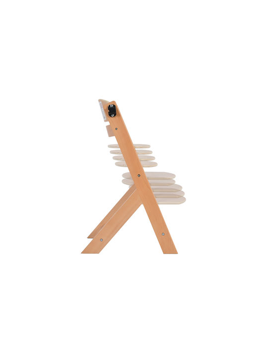 Cangaroo Nuttle Baby Highchair 2 in 1 with Wooden Frame & Wooden Seat Natural