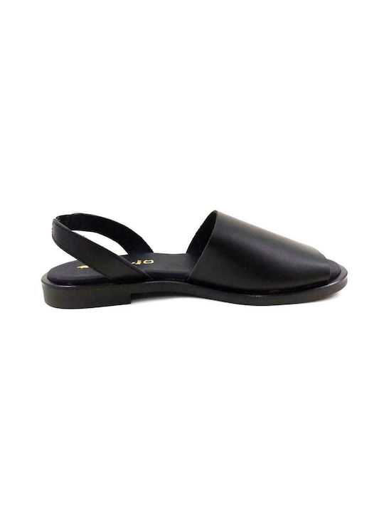 LEATHER SANDALS BLACK - Schwarz