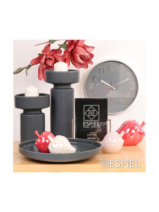 Espiel Wall Clock Metallic Grey Ø29.3cm