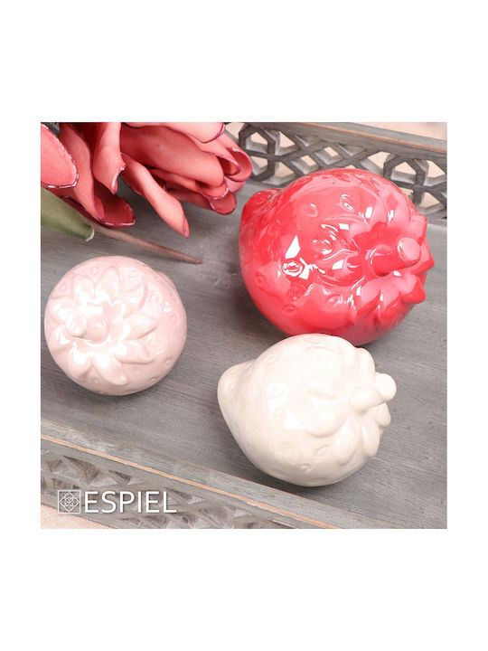 Espiel Căpșună din Ceramică Roz 13.5x9.5cm 1buc