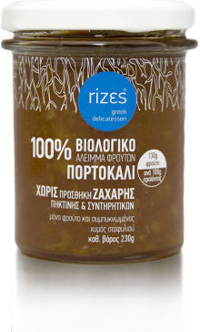 Rizες Organic Jam Orange Sugar Free 230gr