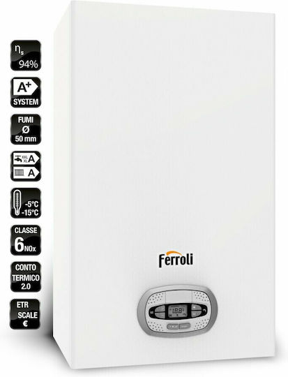 Ferroli Bluehelix Tech RRT 24C Wandmontage Kessel Kondensation Gas mit Brenner 17196kcal/h