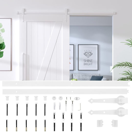 vidaXL Door Return Mechanism for Doors up to 183cm and 100kg White