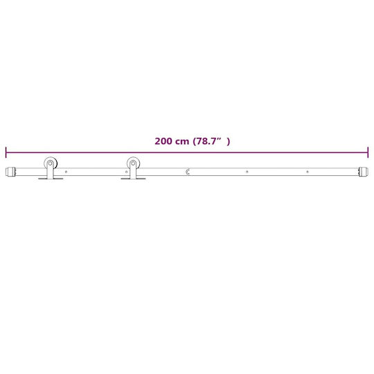 vidaXL Door Return Mechanism for Doors up to 183cm and 100kg White