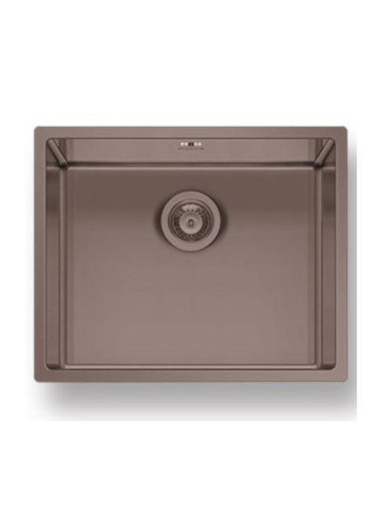 Pyramis Astris Colora Ισόπεδος Νεροχύτης Inox Μ50xΠ40cm Copper