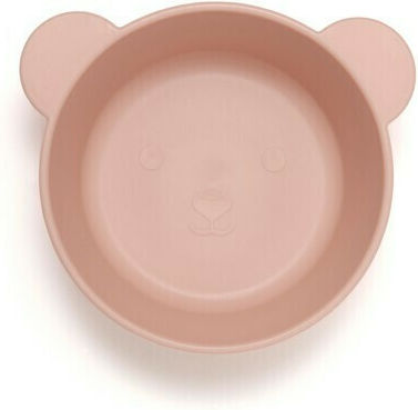 Petit Monkey Παιδικό Μπωλ Φαγητού από Σιλικόνη Bear Mahonagy Rose 2τμχ Ροζ