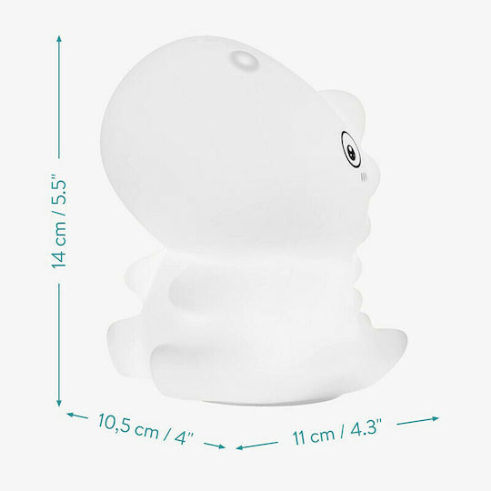 Navaris Led Παιδικό Διακοσμητικό Φωτιστικό Αφής Sitting Dino Λευκό