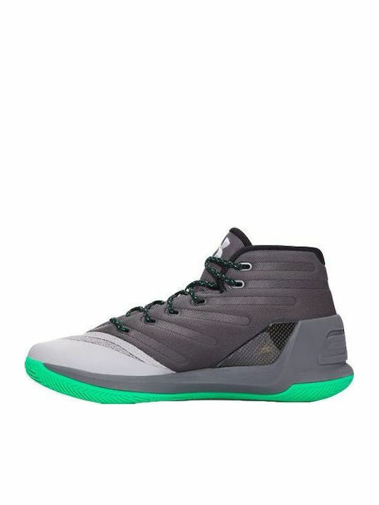 Curry 3 Hoch Basketballschuhe Grey / Black / Green