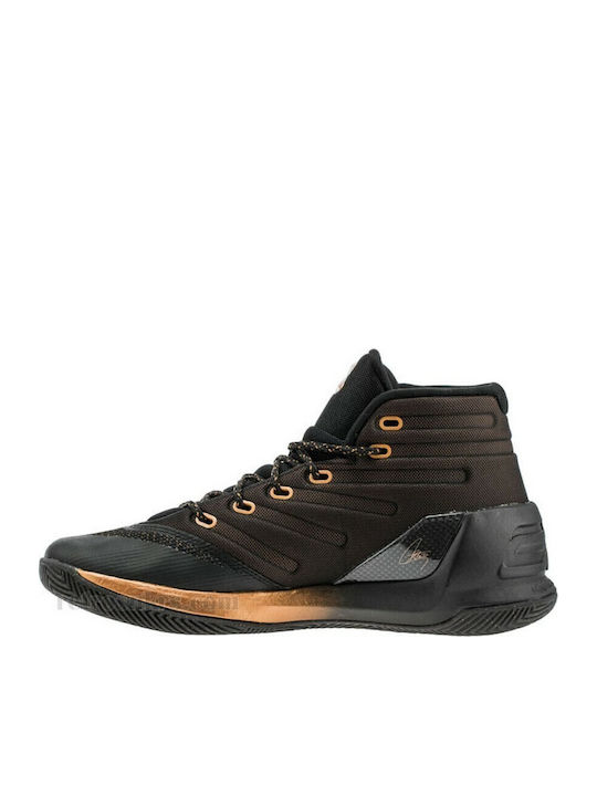 Curry 3 High Basketball Shoes Black / Metallic Alloy / Metallic Copper