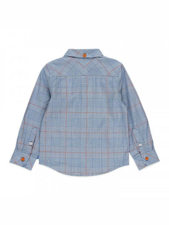 Boboli Kids Checked Shirt Light Blue