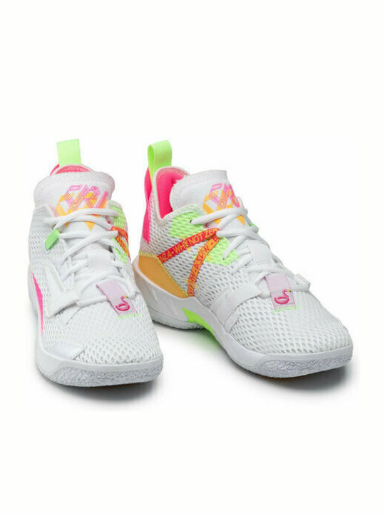 Why Not Zer0.4 Χαμηλά Μπασκετικά Παπούτσια White / Citron Pulse / Hyper Pink / Lime Glow