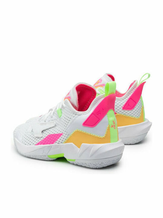 Why Not Zer0.4 Χαμηλά Μπασκετικά Παπούτσια White / Citron Pulse / Hyper Pink / Lime Glow
