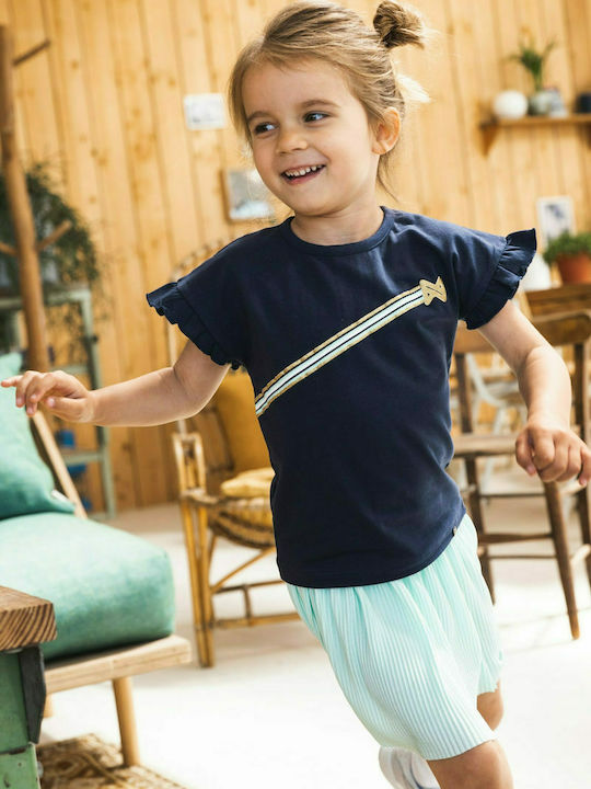 Koko Noko Kids Blouse Short Sleeve Navy Blue