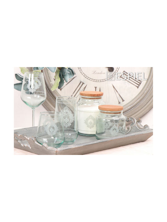 Espiel Helen Vase General Use with Lid Glass Green 890ml