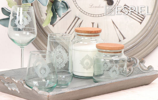 Espiel Helen Βάζο Γενικής Χρήσης με Καπάκι Γυάλινο Πράσινο 890ml