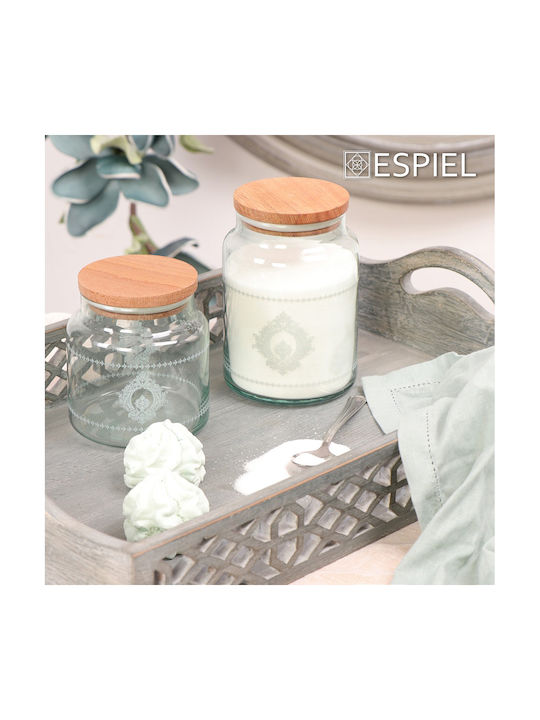 Espiel Helen Vase General Use with Lid Glass Green 890ml