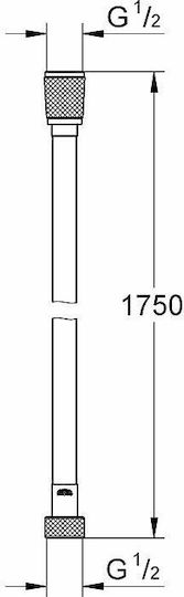 Grohe Silverflex Duschschlauch Spirale Kunststoff 175cm Gold