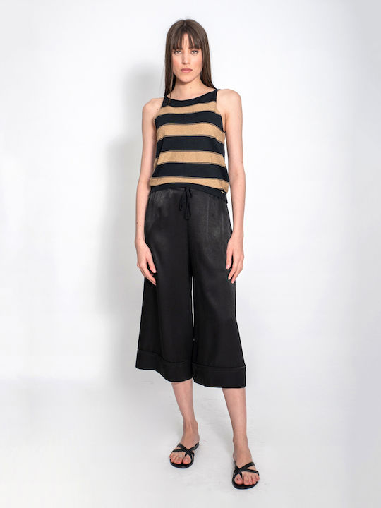 Damenhose mit Gummiband Schwarze