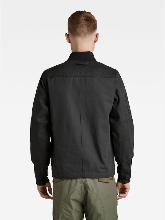 G-Star Raw Herrenhemd Overshirt Langärmelig Jeans Schwarz