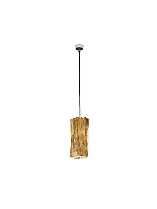 Slamp Accordeon Pendant Light Suspension for Socket E14, E.14 Gold ACRSS00GLD01B00000EU