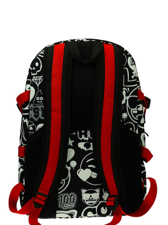 Gim Emoji Too Lit School Bag Backpack Elementary, Elementary Multicolour 27Liters