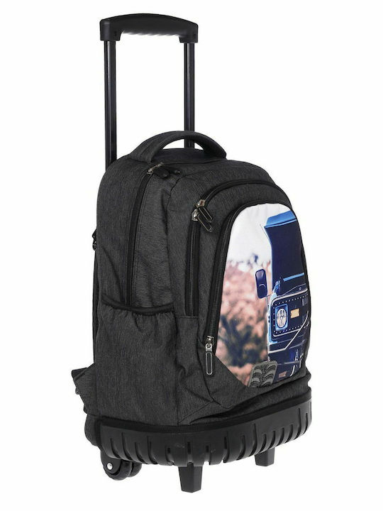 Lyc Sac One Rock 'n' Roll School Bag Trolley Elementary, Elementary 4x4 + Cassette Gift with Water Bottle Holder