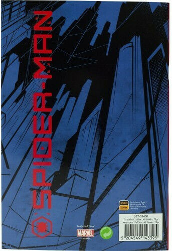 Gim Notebook Ruled B5 40 Sheets Spiderman Red 1pcs