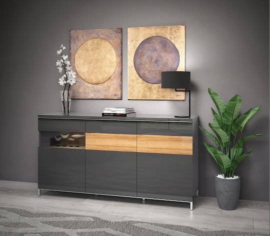 Quadratisches Zentral Kaffeetisch Agate Holz mit Schubladen Beige M90xT90xH37cm