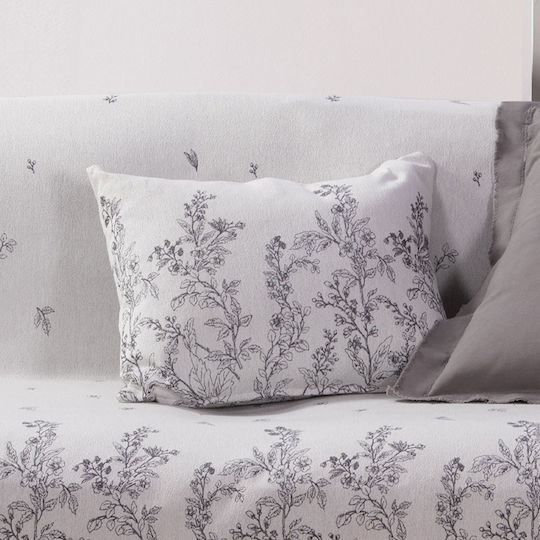 Nef-Nef Homeware Salvia Покривка За Двуместен Диван 170x250см Екрю / Черно