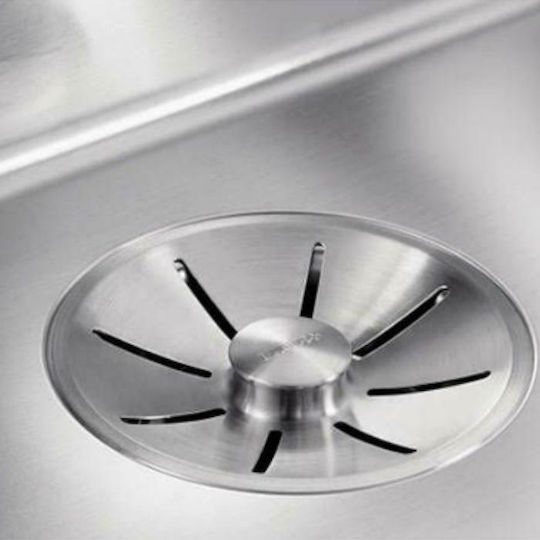 Blanco Zerox 500-U Ένθετος Νεροχύτης Inox Σατινέ Μ54xΠ44cm Dark Steel
