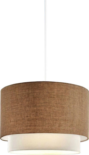 HomeMarkt Verstellbar Hängelampe Beige mit Fassung E27 30x25cm.