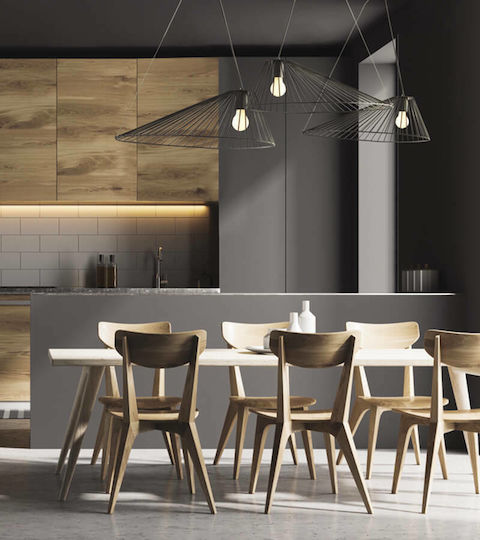 Aca Cappello Pendant Light Black Grid with Socket E27 60x40x120cm
